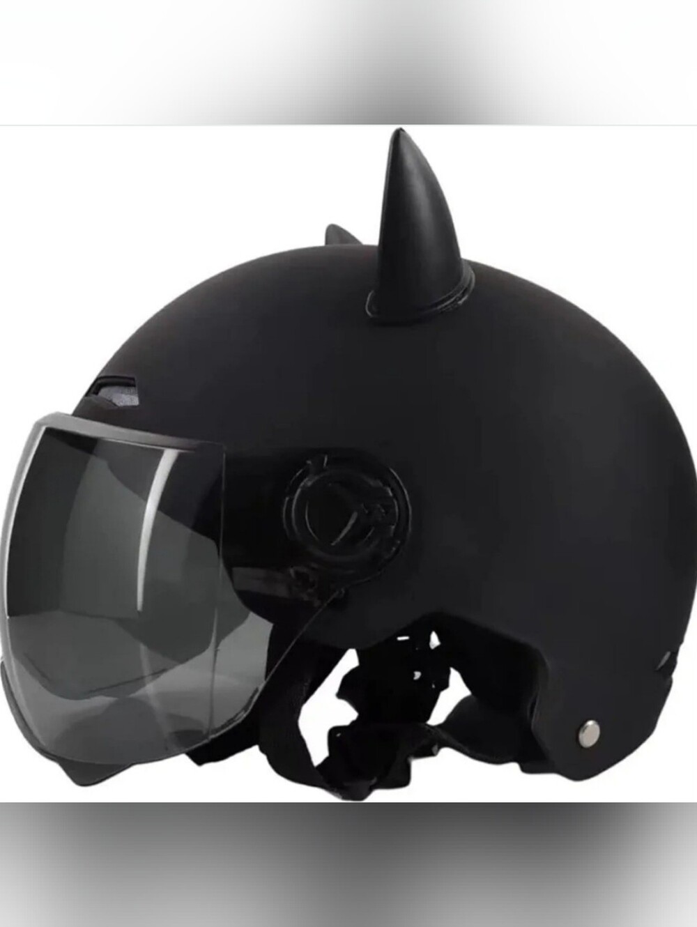 Matte Black VR/AR Helmet with Cat Ears Visor